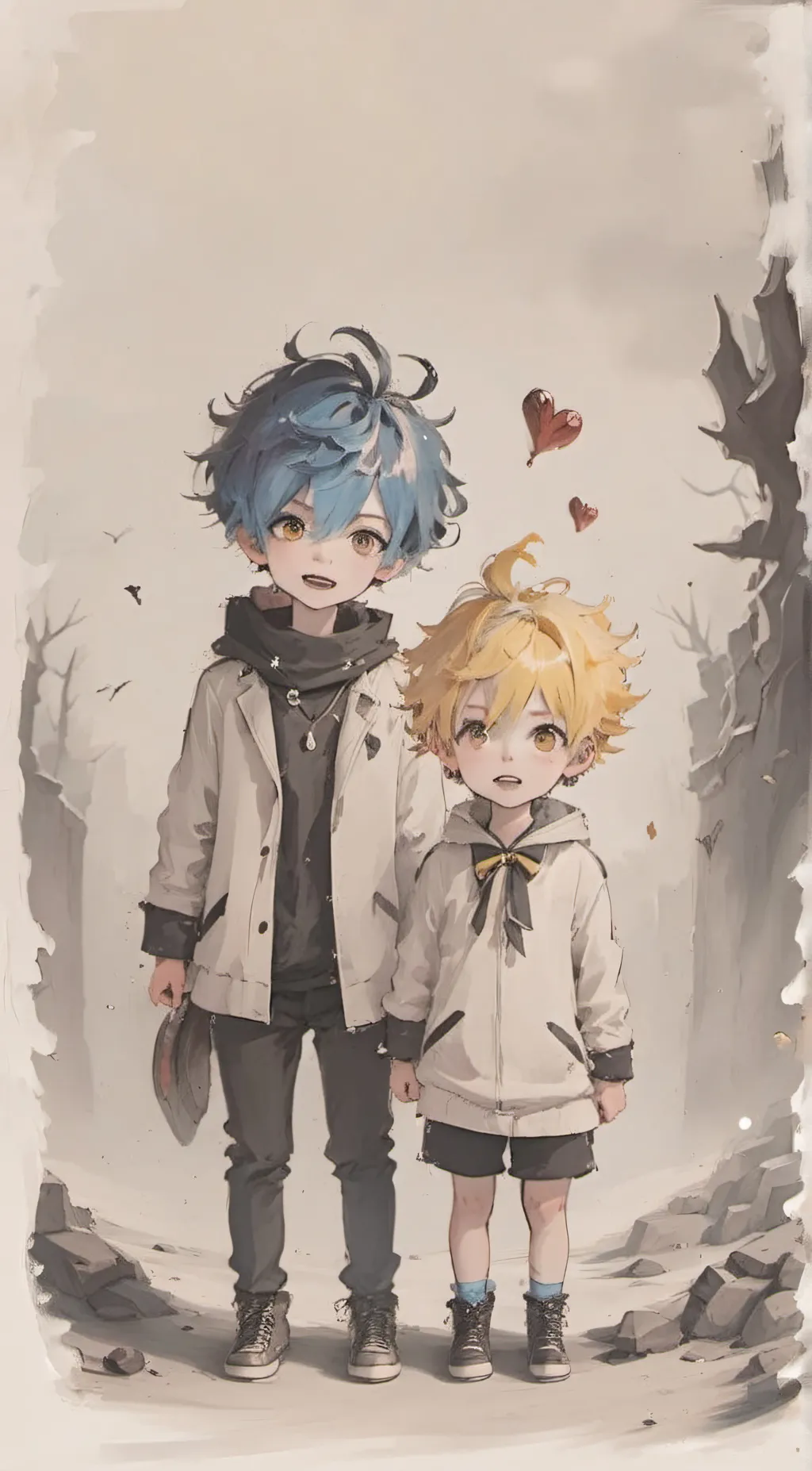ai character: Four and x…  background