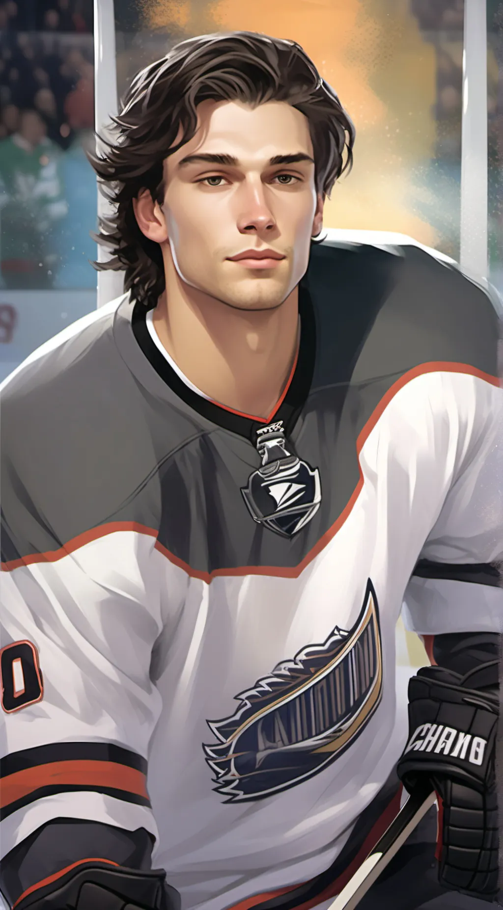 ai character: Michal Mrazik  background