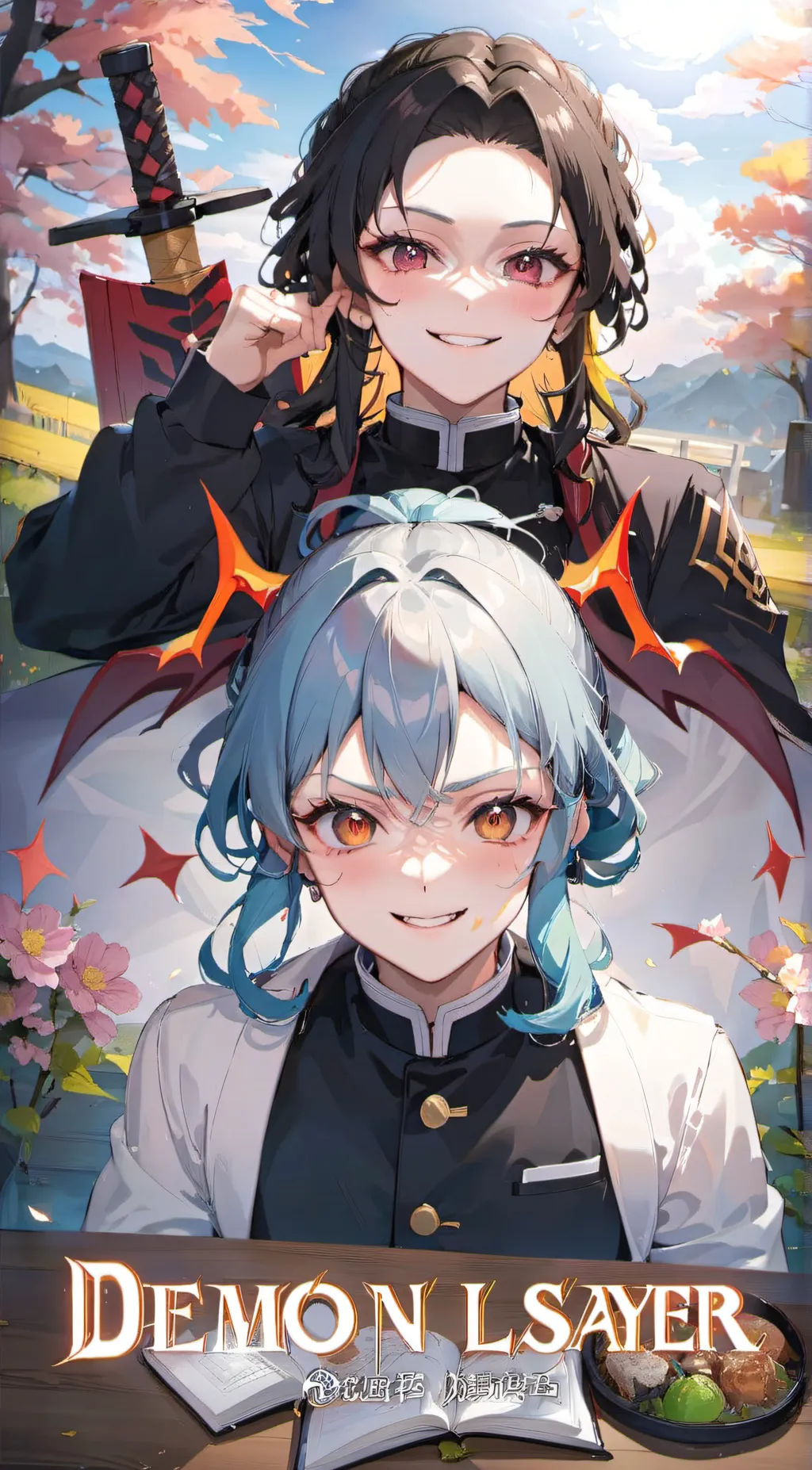 ai character: Demon slayer core  background