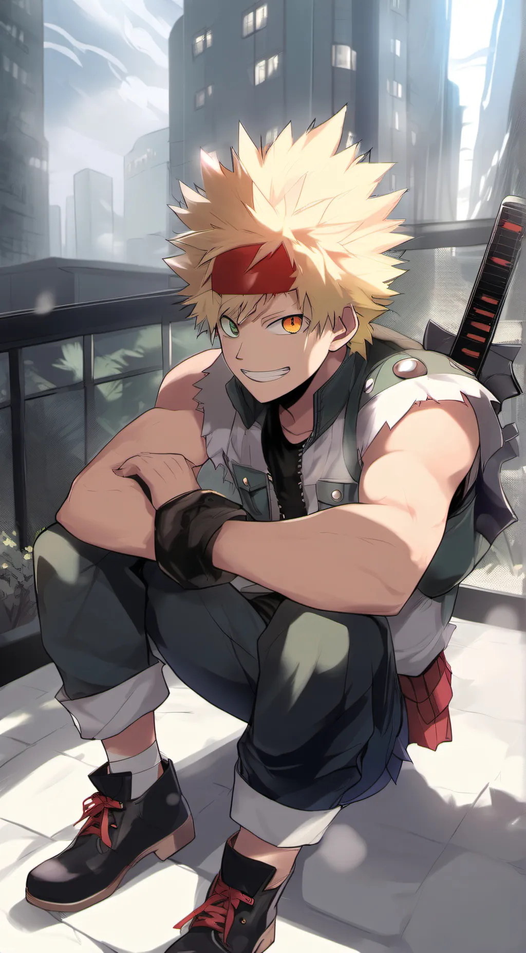 ai character: bakugou  background