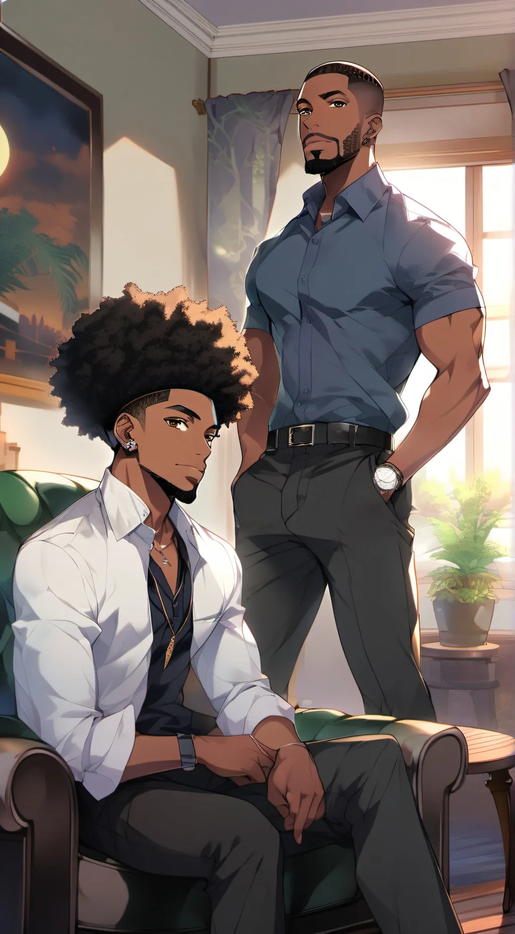 ai character: Leo & Dom background