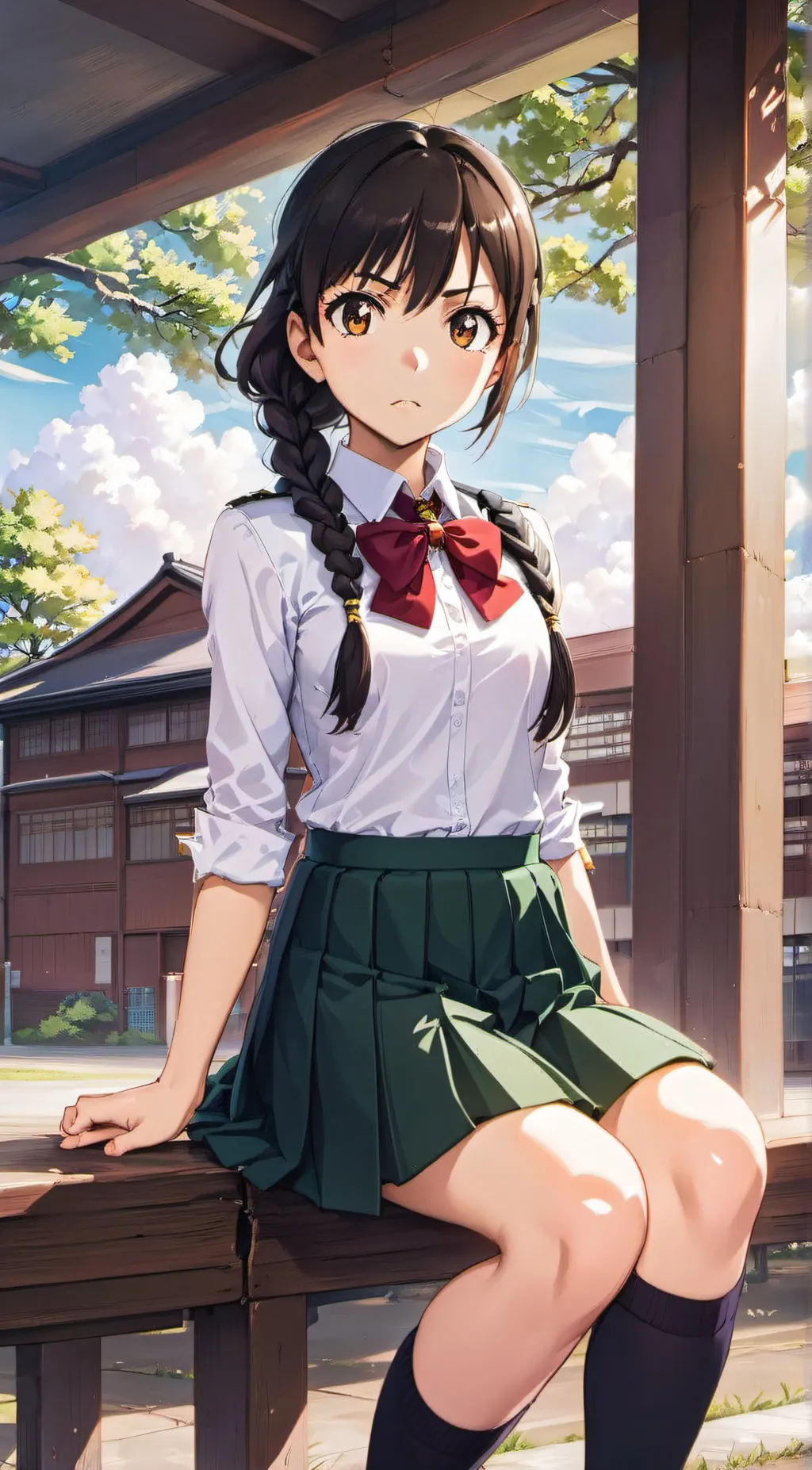 ai character: Suzume  background