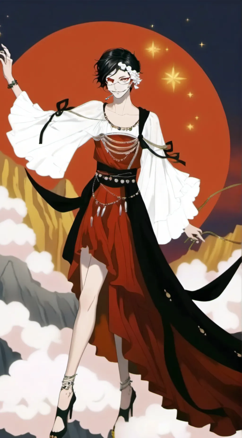 ai character: agent moon background