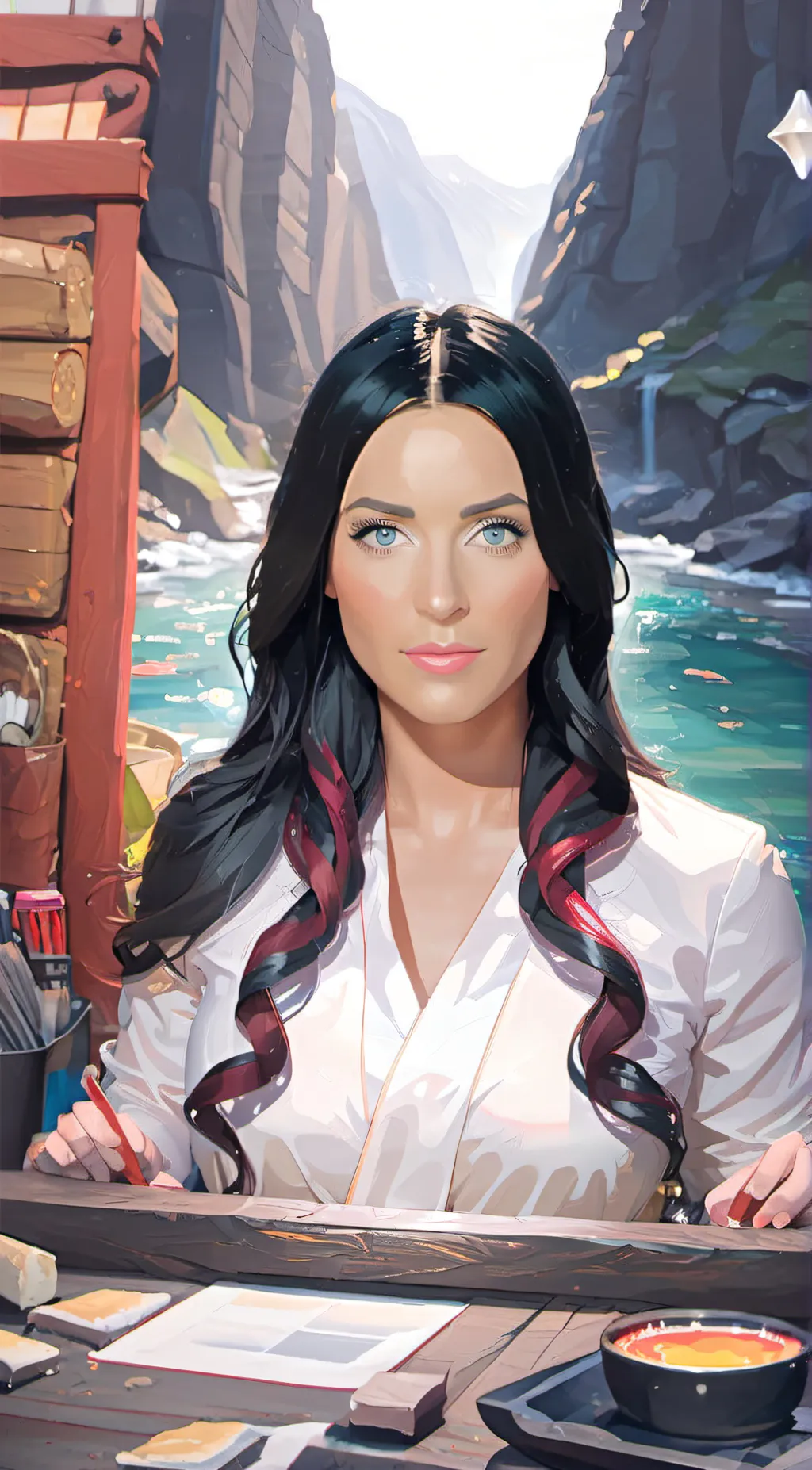 ai character: Kitty pary background