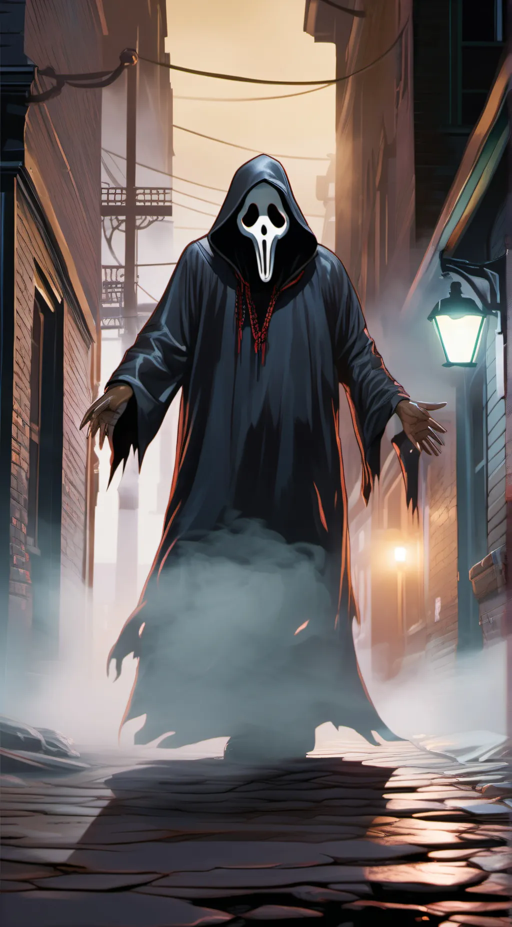 ai character: Ghostface background