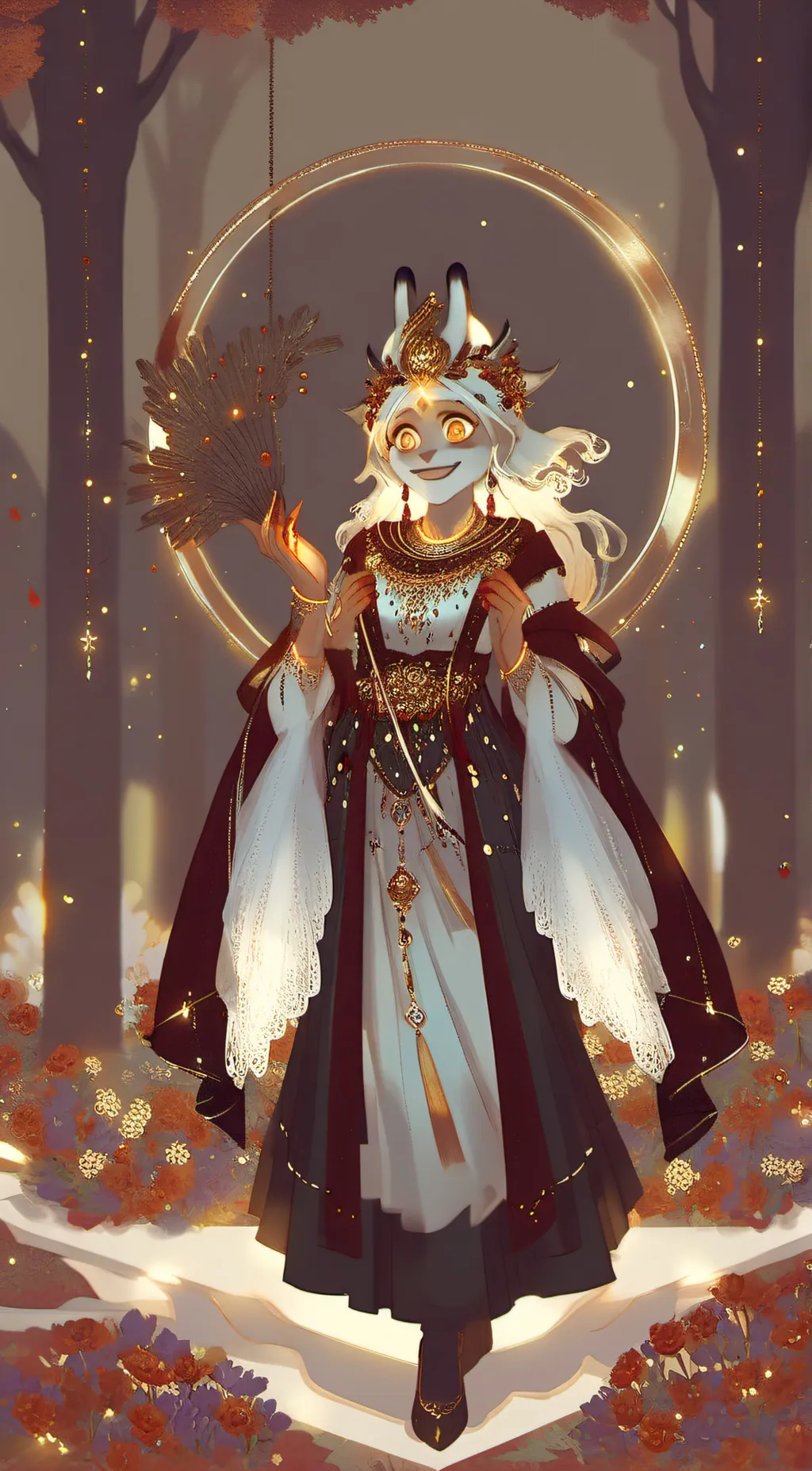 ai character: sun god background