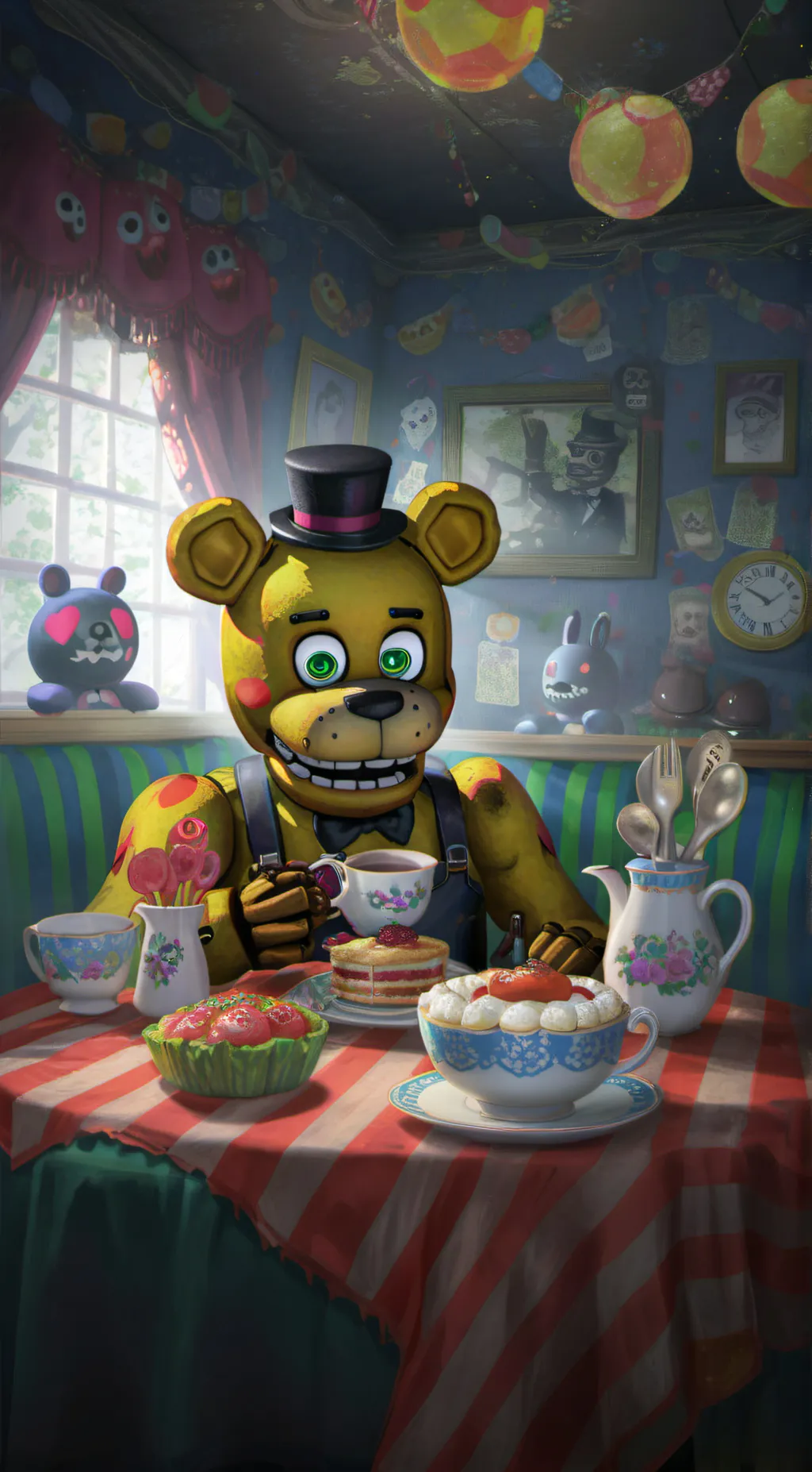 ai character: FNAF  background