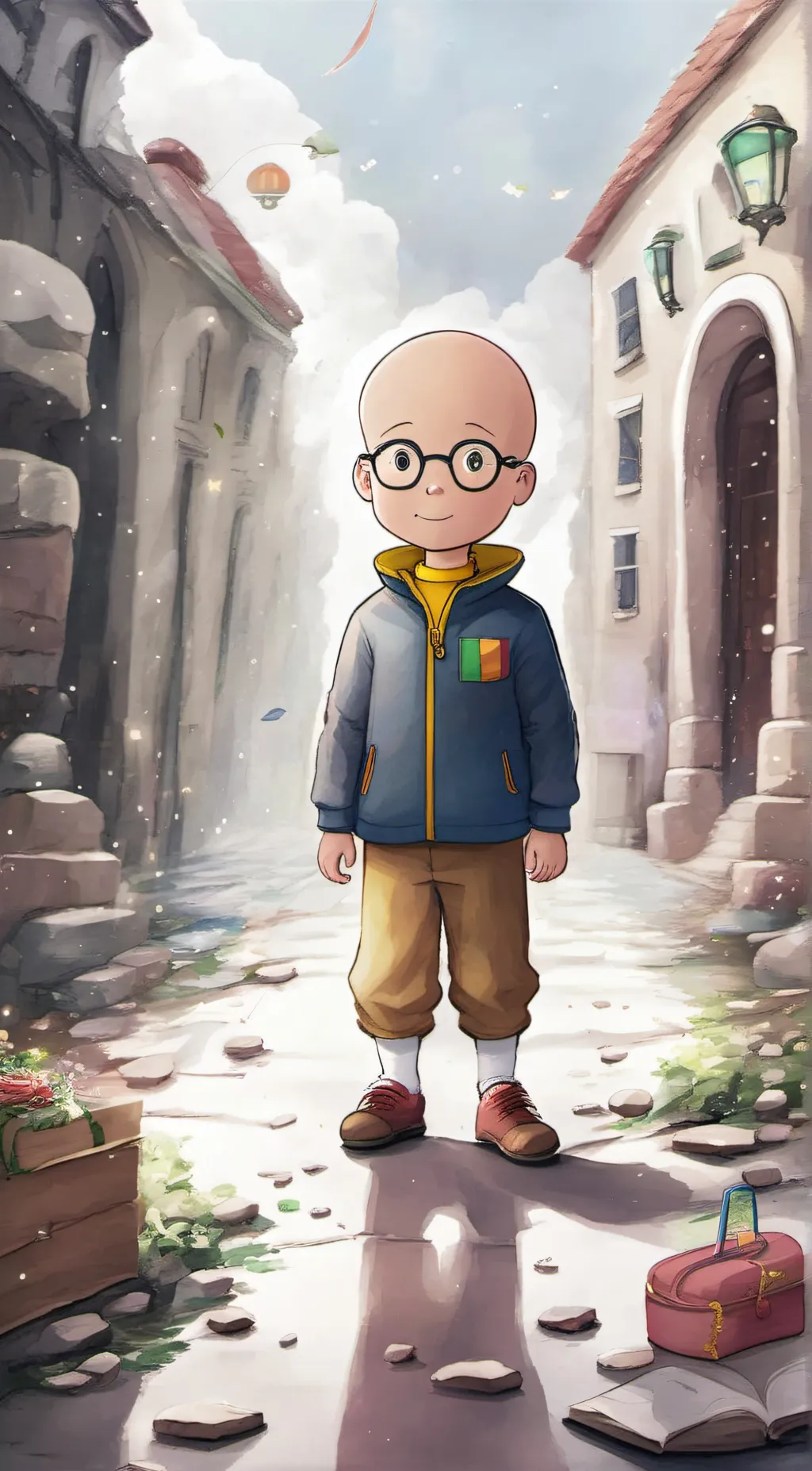 ai character: Caillou background