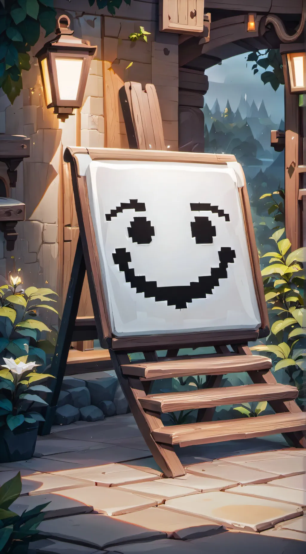 ai character: nature board background