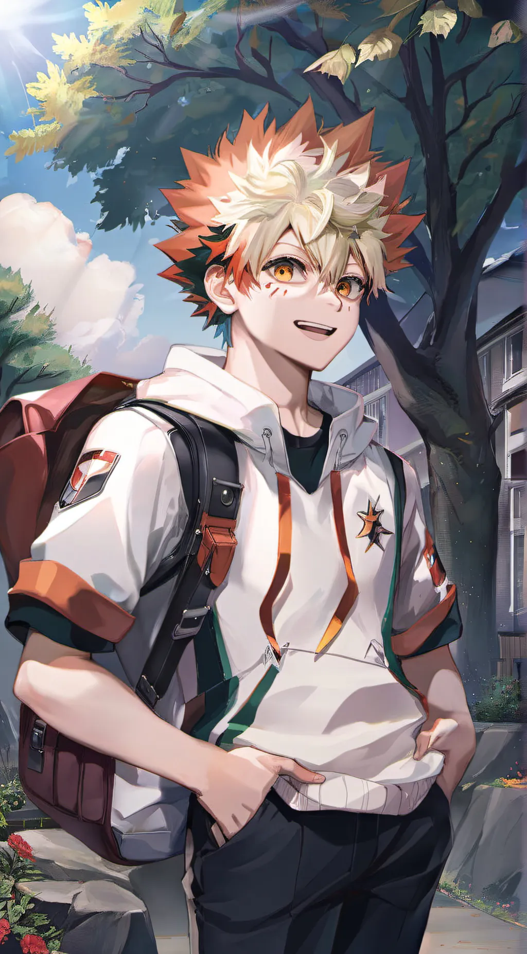 ai character: katsuki bakugo background