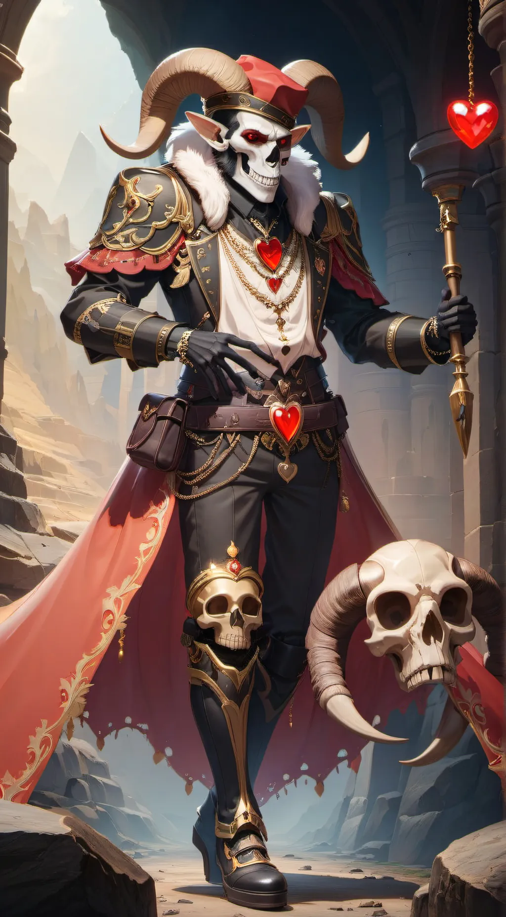 ai character: Red Joker background