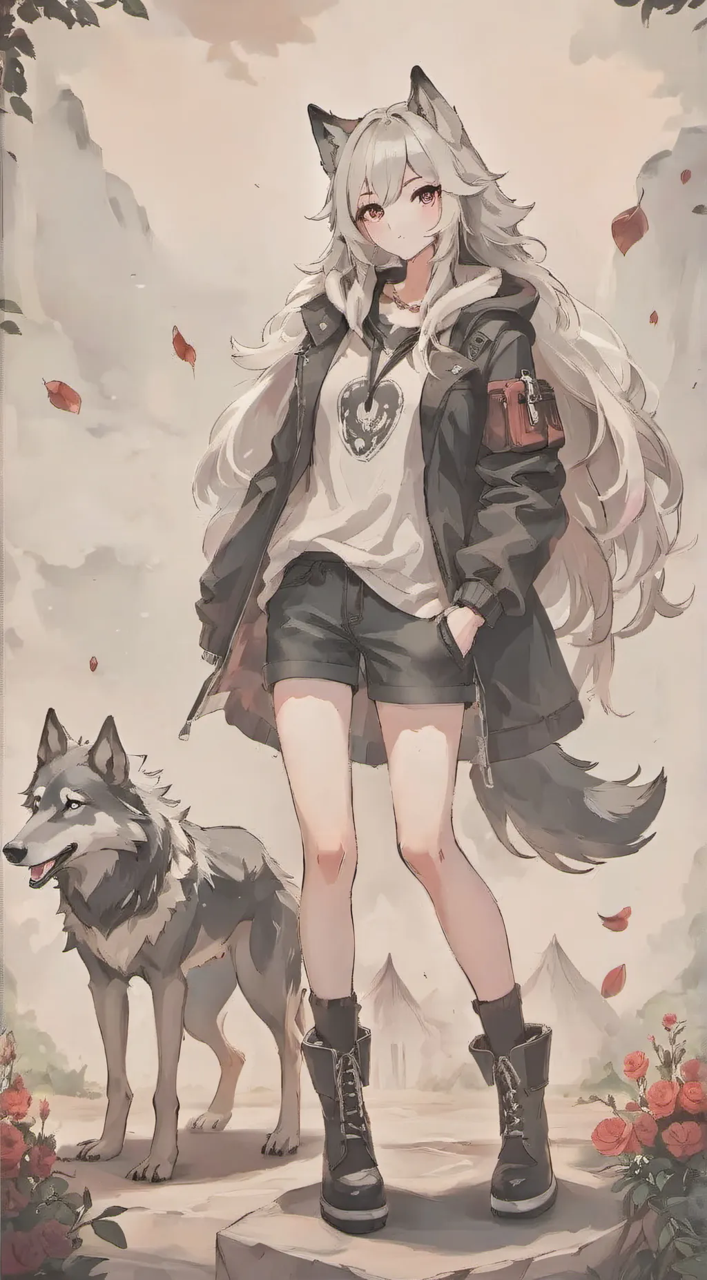 ai character: Snow background