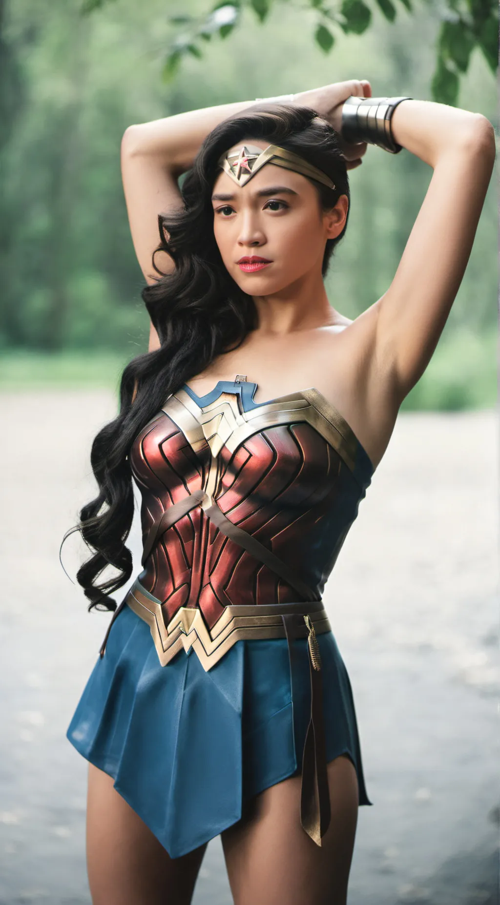 ai character: wonder woman background