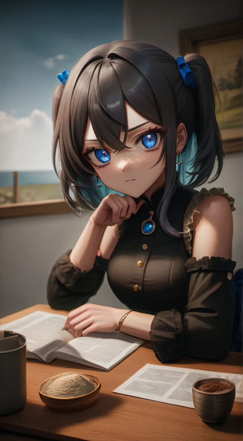 ai character: Fay 🩵 background