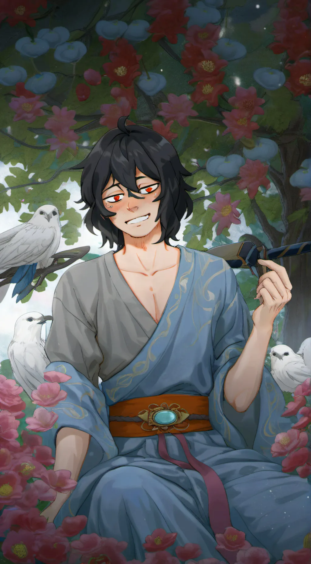ai character: aizawa drunk  background