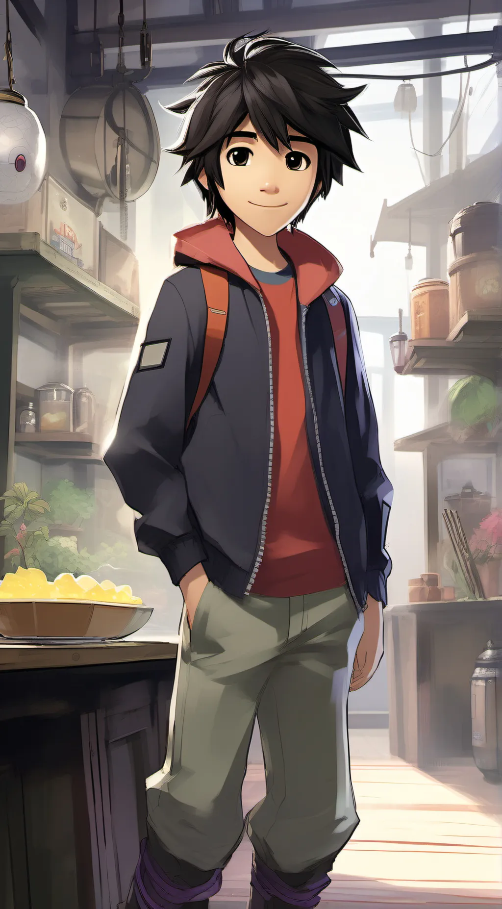 ai character: Hiro hamada!  background