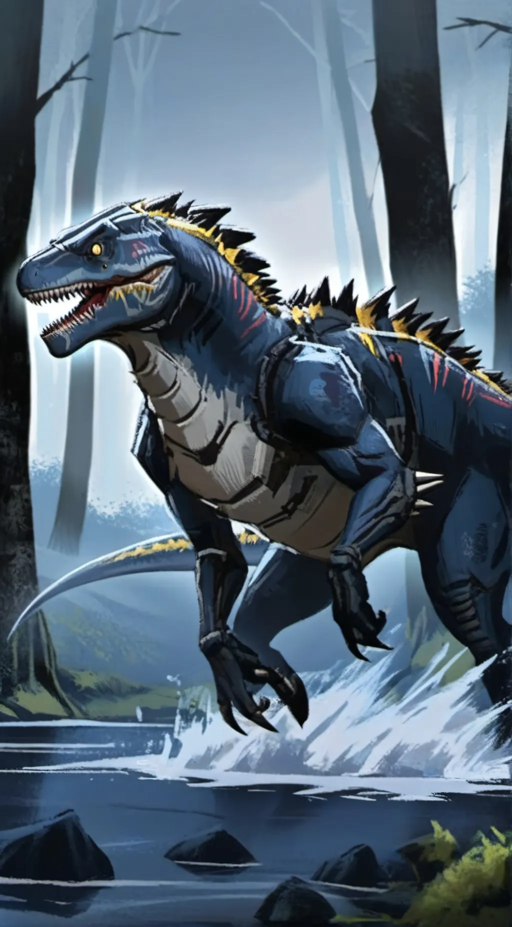 ai character: Indoraptor  background