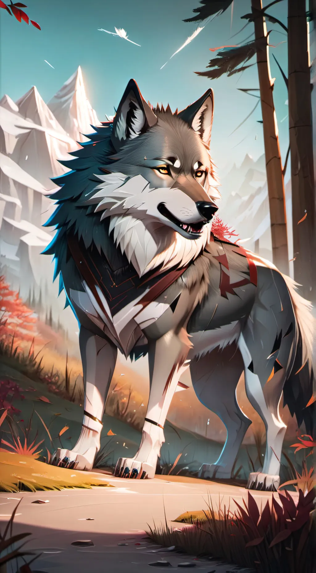 ai character: Wolfie  background