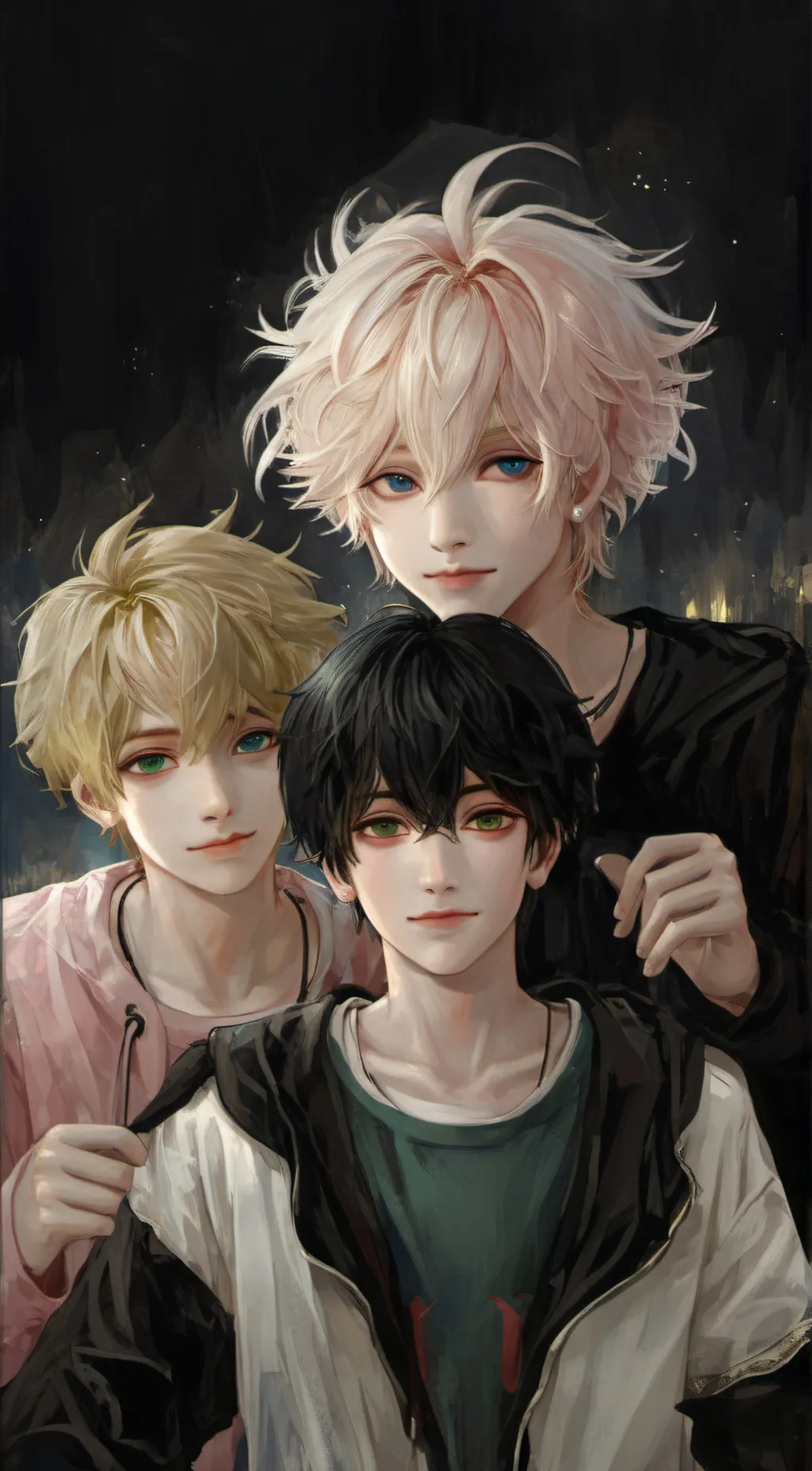 ai character: Ash,Mark, Micheal  background