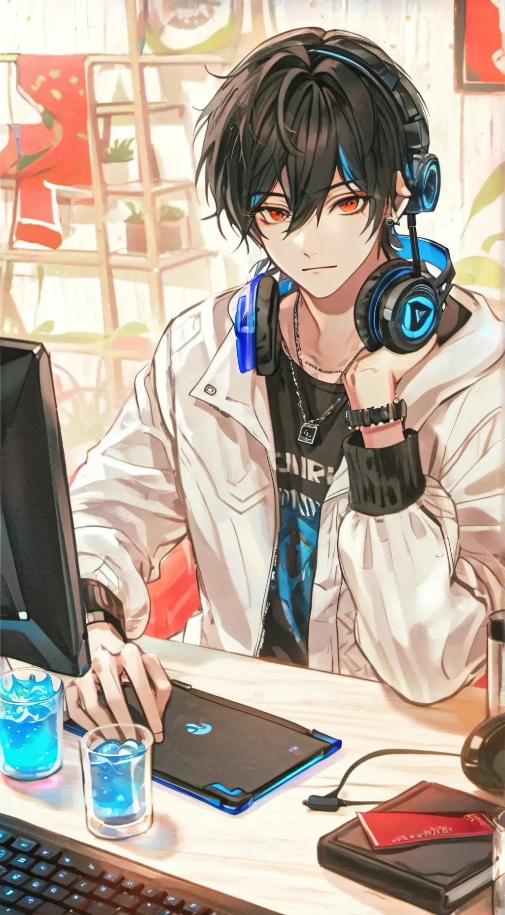 ai character: Cam background