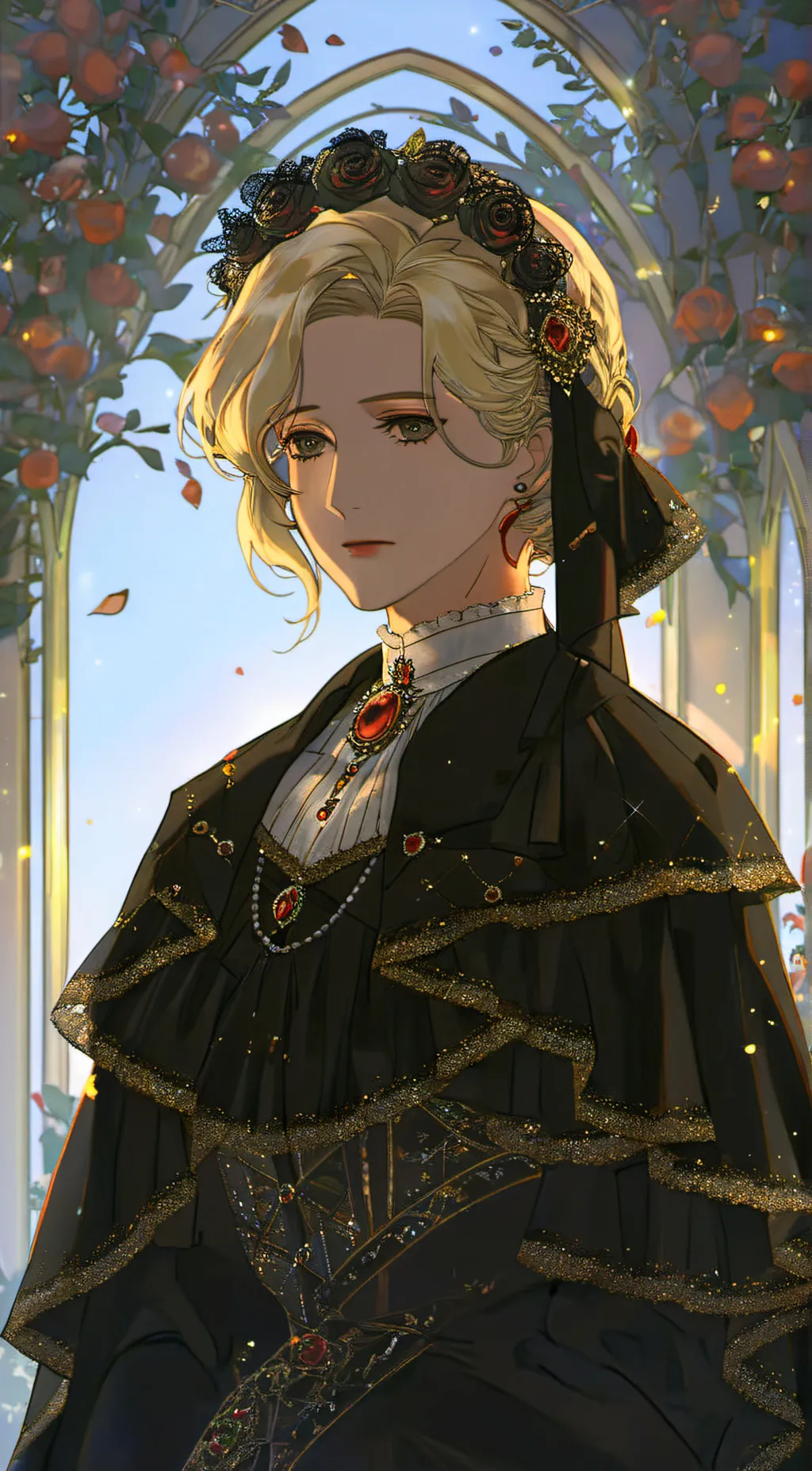 ai character: Queen Caterina  background