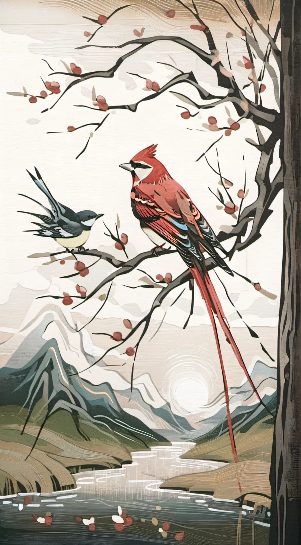 ai character: Aquantus bird scou background