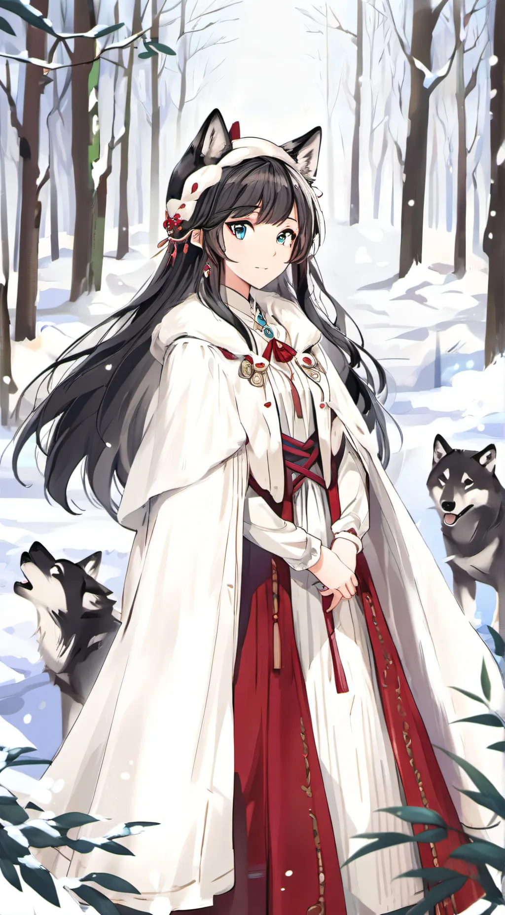 ai character: Snow background