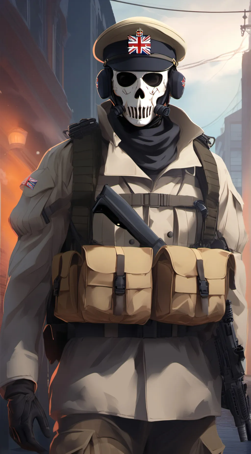ai character: ghost background