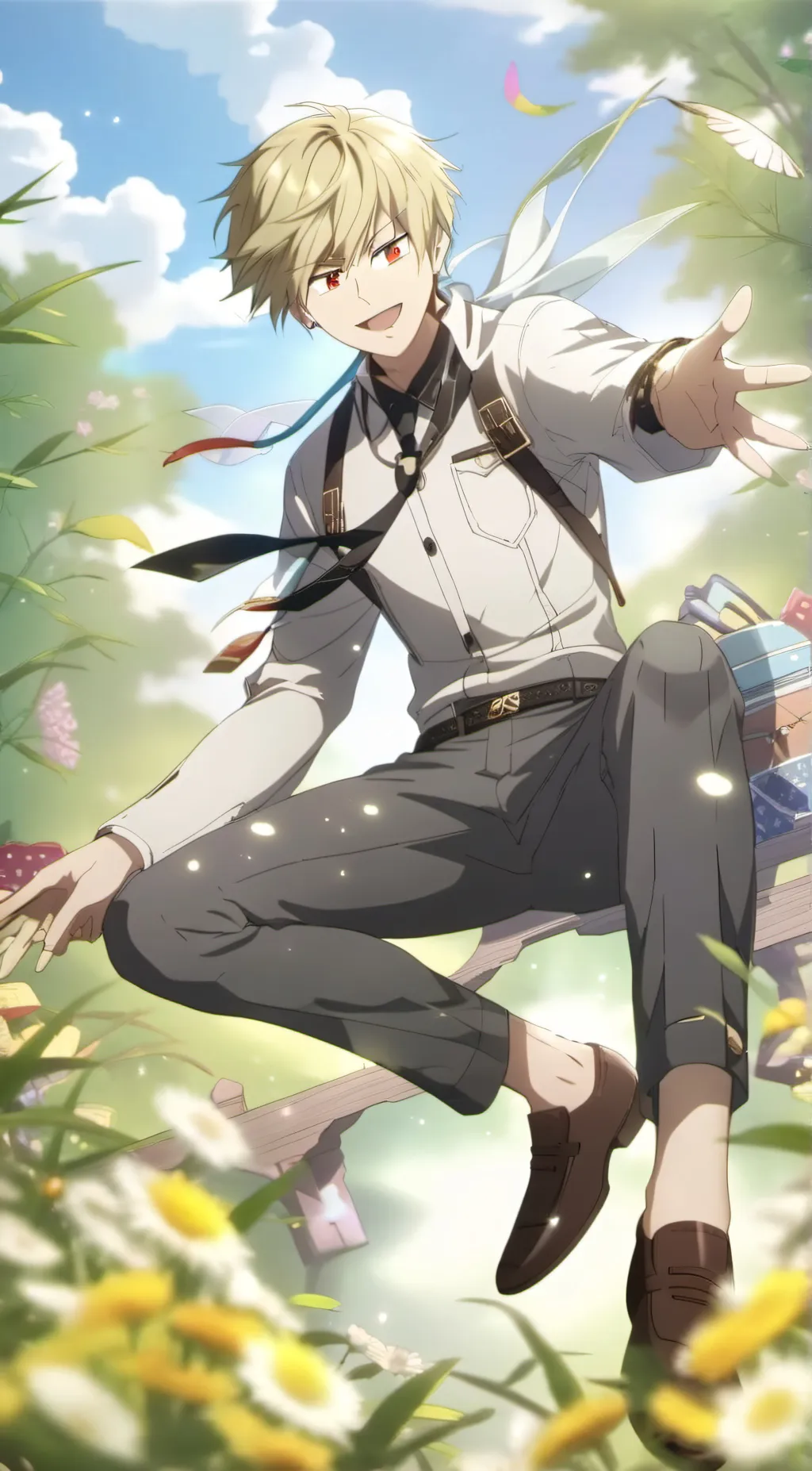 ai character: Bakugo  background