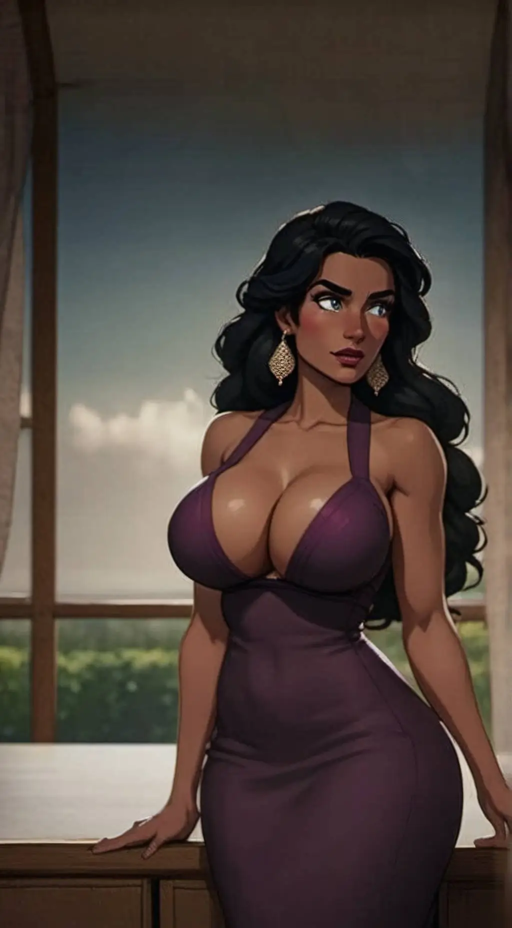 ai character: Esmeralda  background