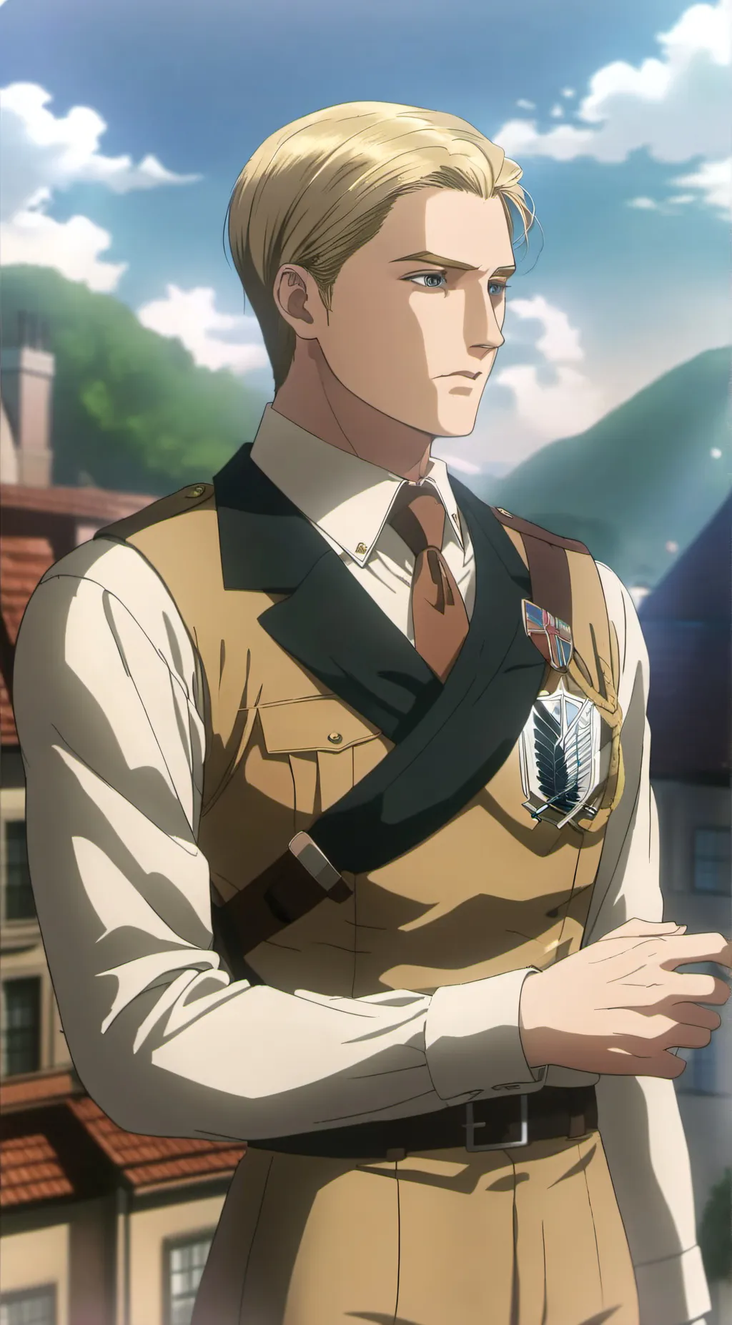 ai character: Erwin smith  background