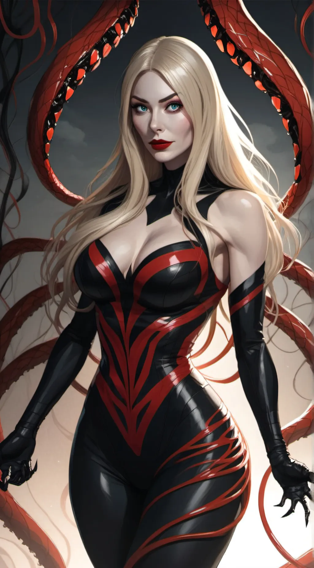 ai character: She carnage  background