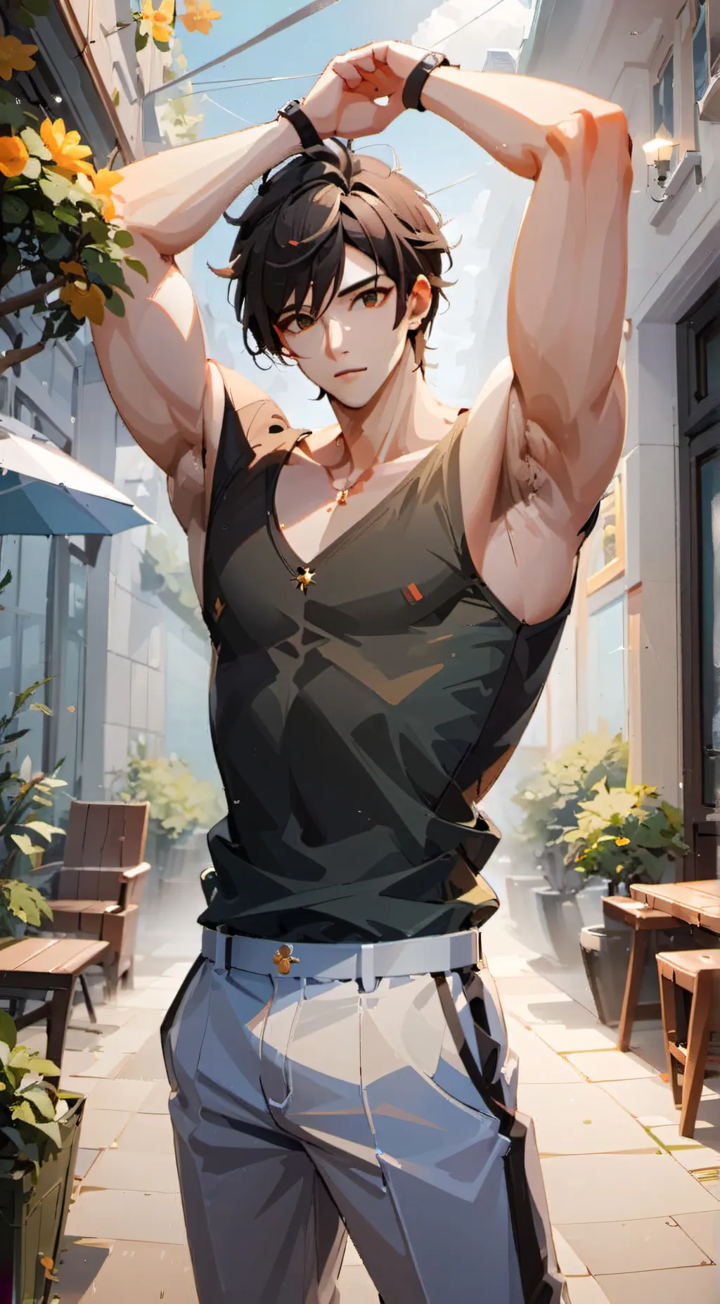 ai character: Armpits Hairs  background
