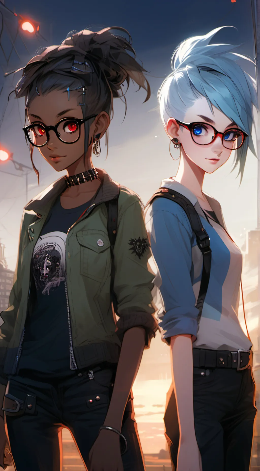 ai character: Ally and Kimmy background
