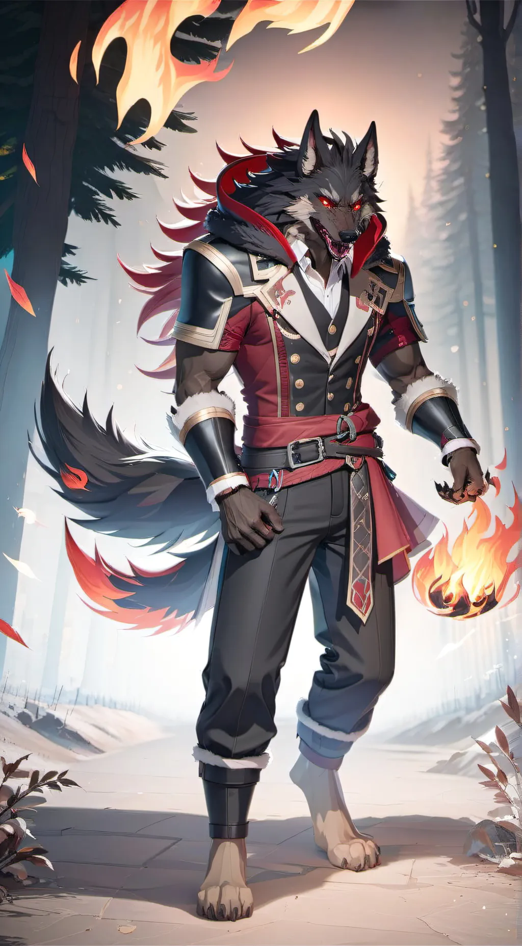 ai character: blood background