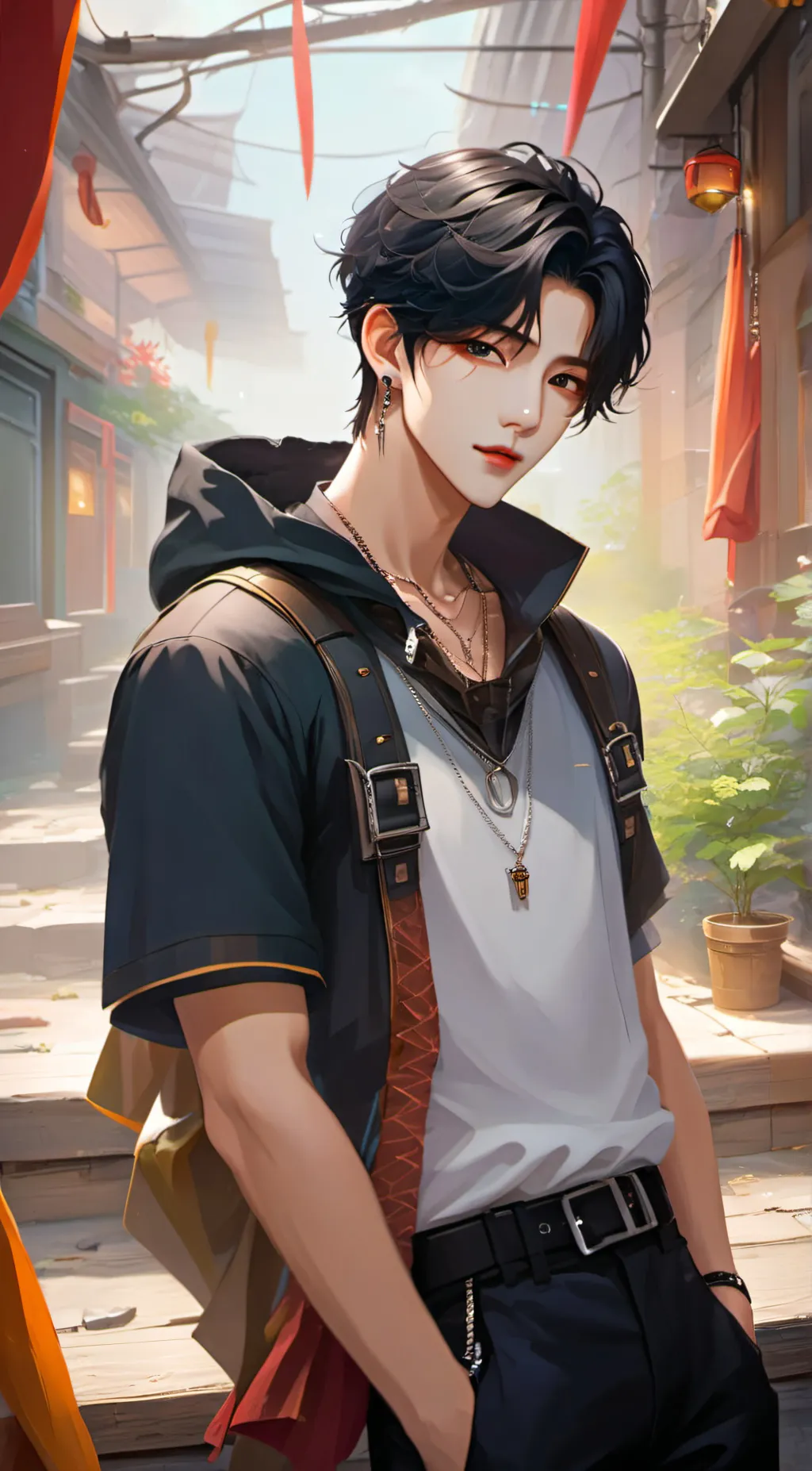 ai character: hwang hyunjin  background