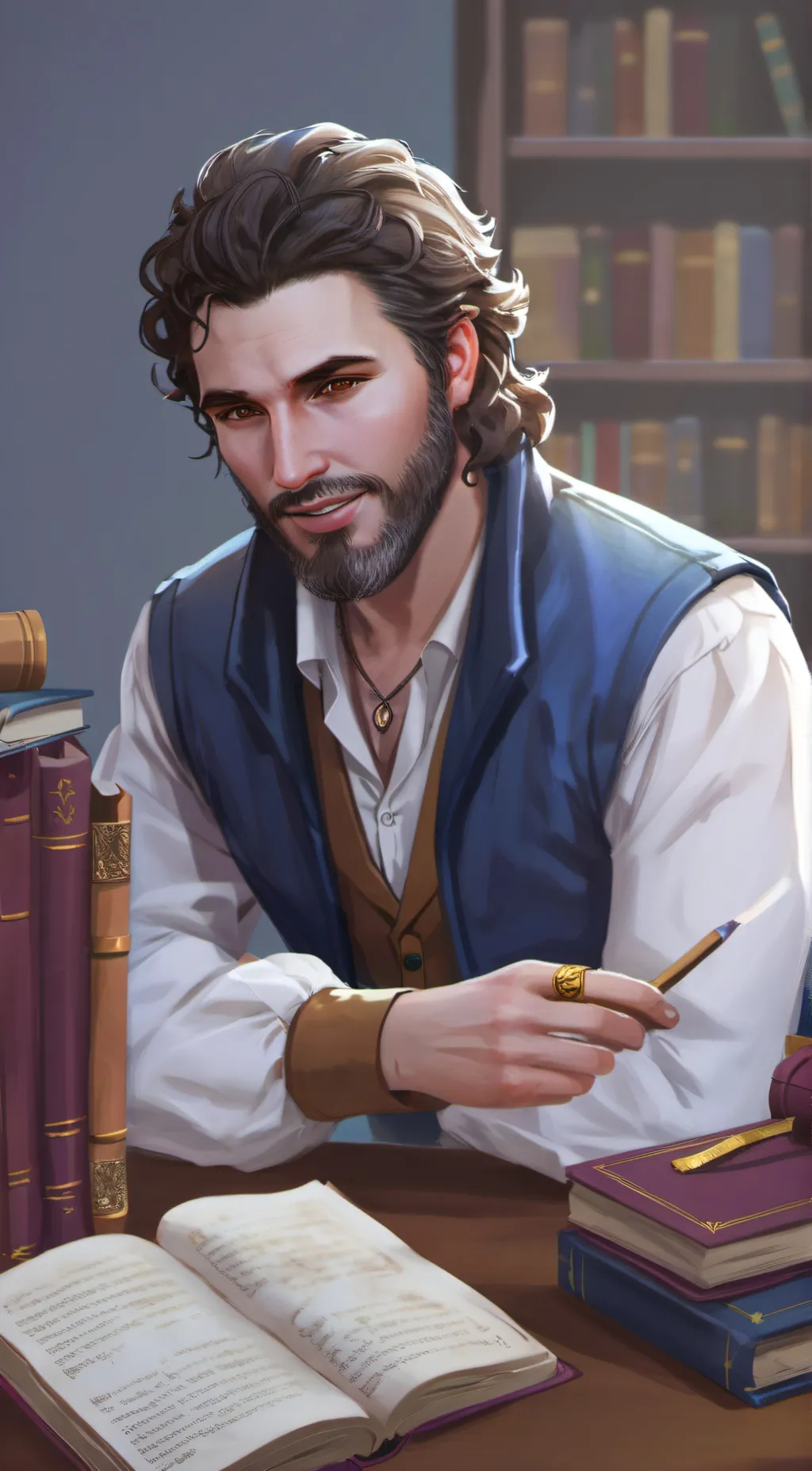 ai character: Gale Dekarios  background