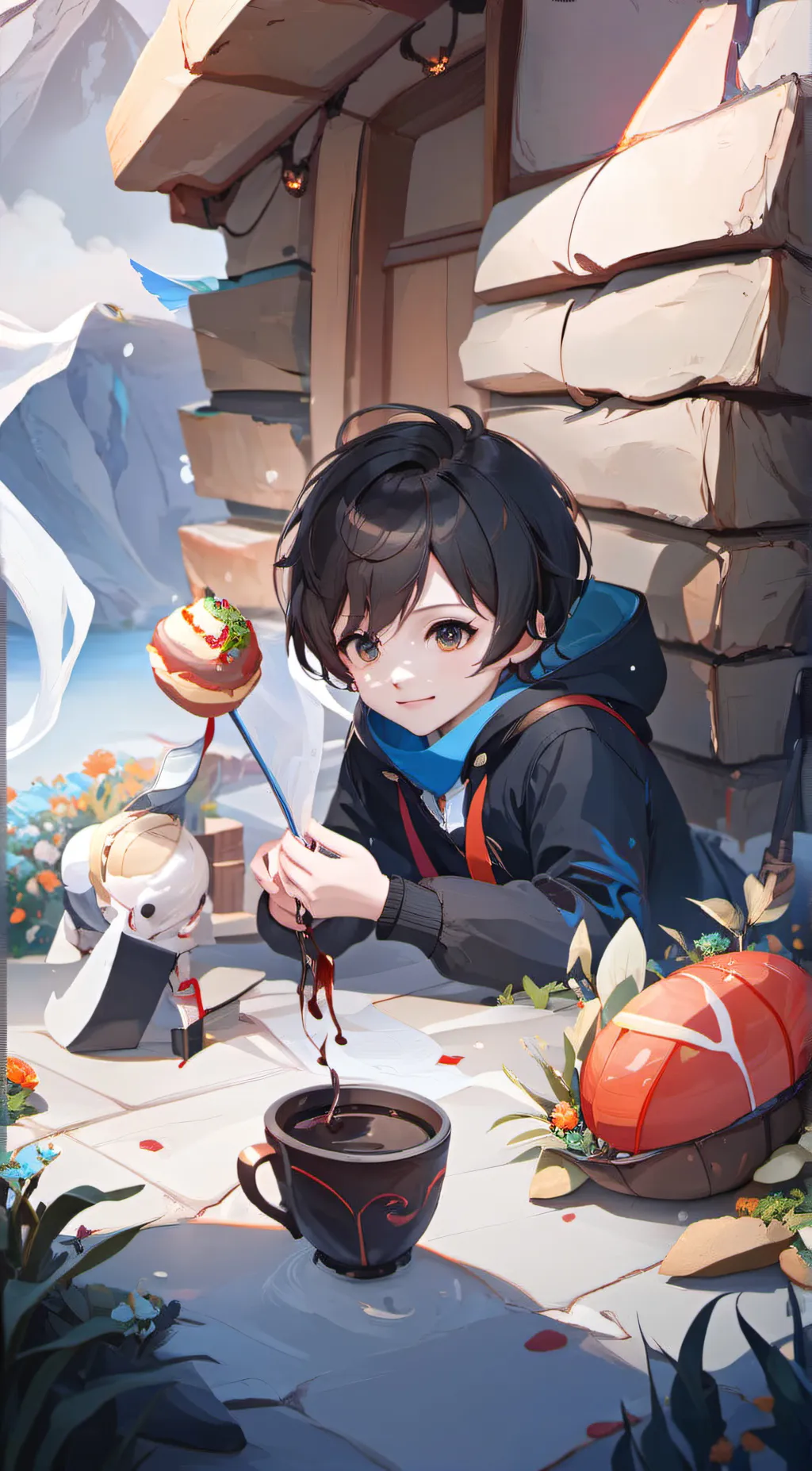 ai character: Loki.. background