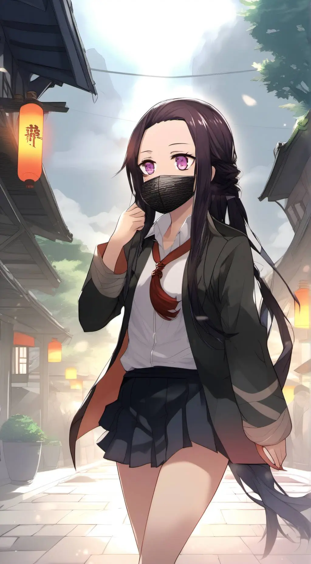 ai character: Nezuko  background