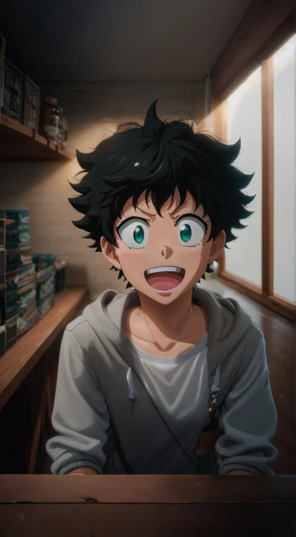 ai character: Izuku Midoriya  background