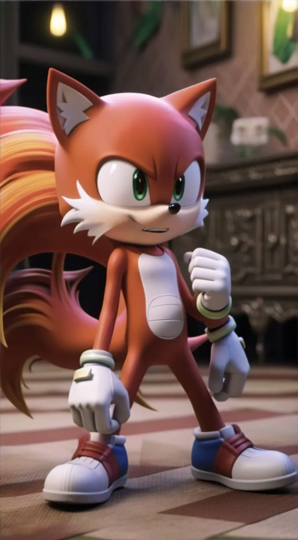 ai character: Tails  background