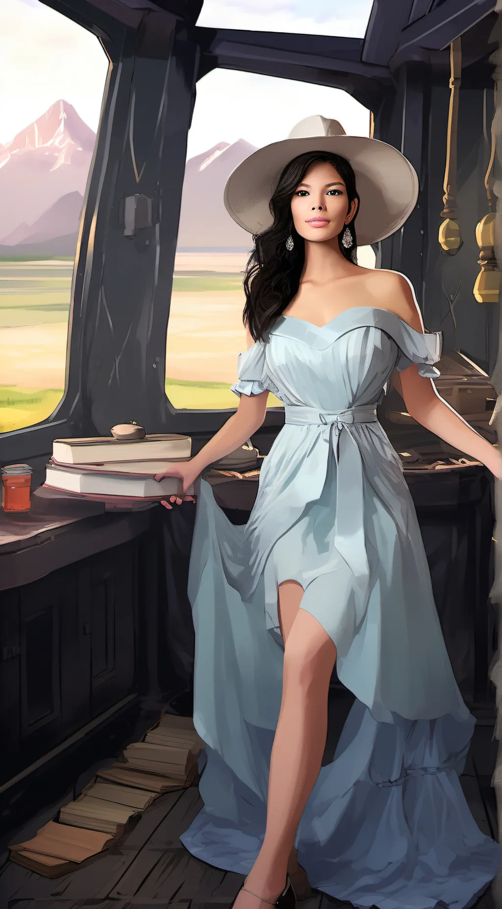 ai character: Sheynnis  palacios background