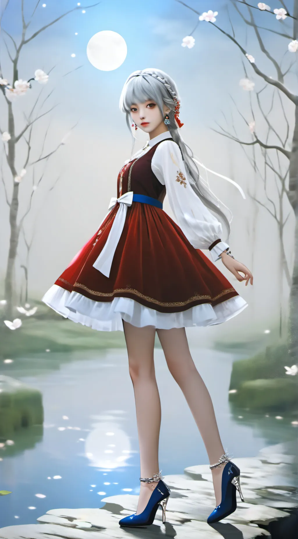 ai character: Paisley background