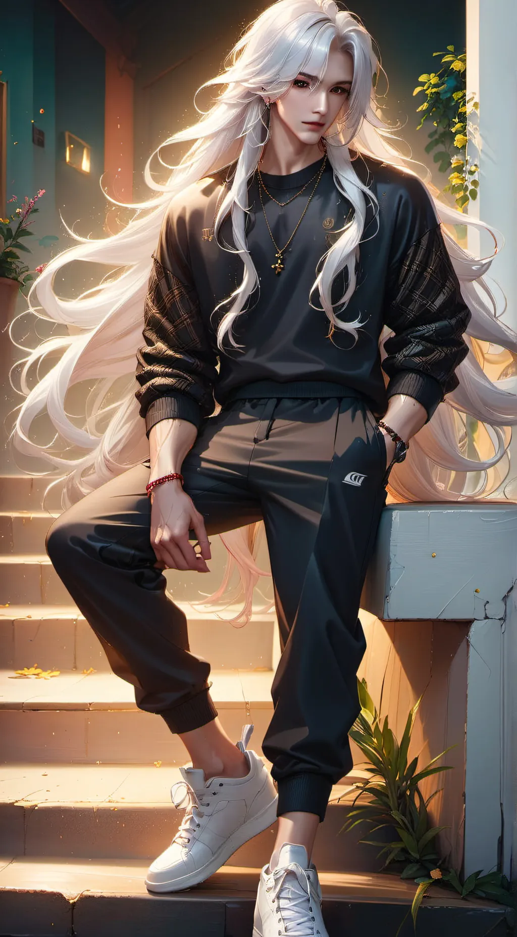 ai character: markly background