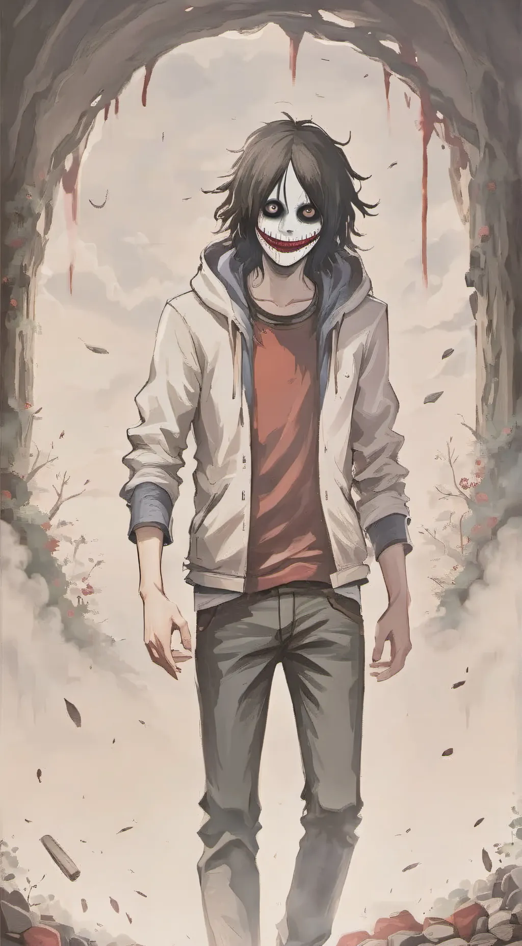 ai character: creepypasta  background