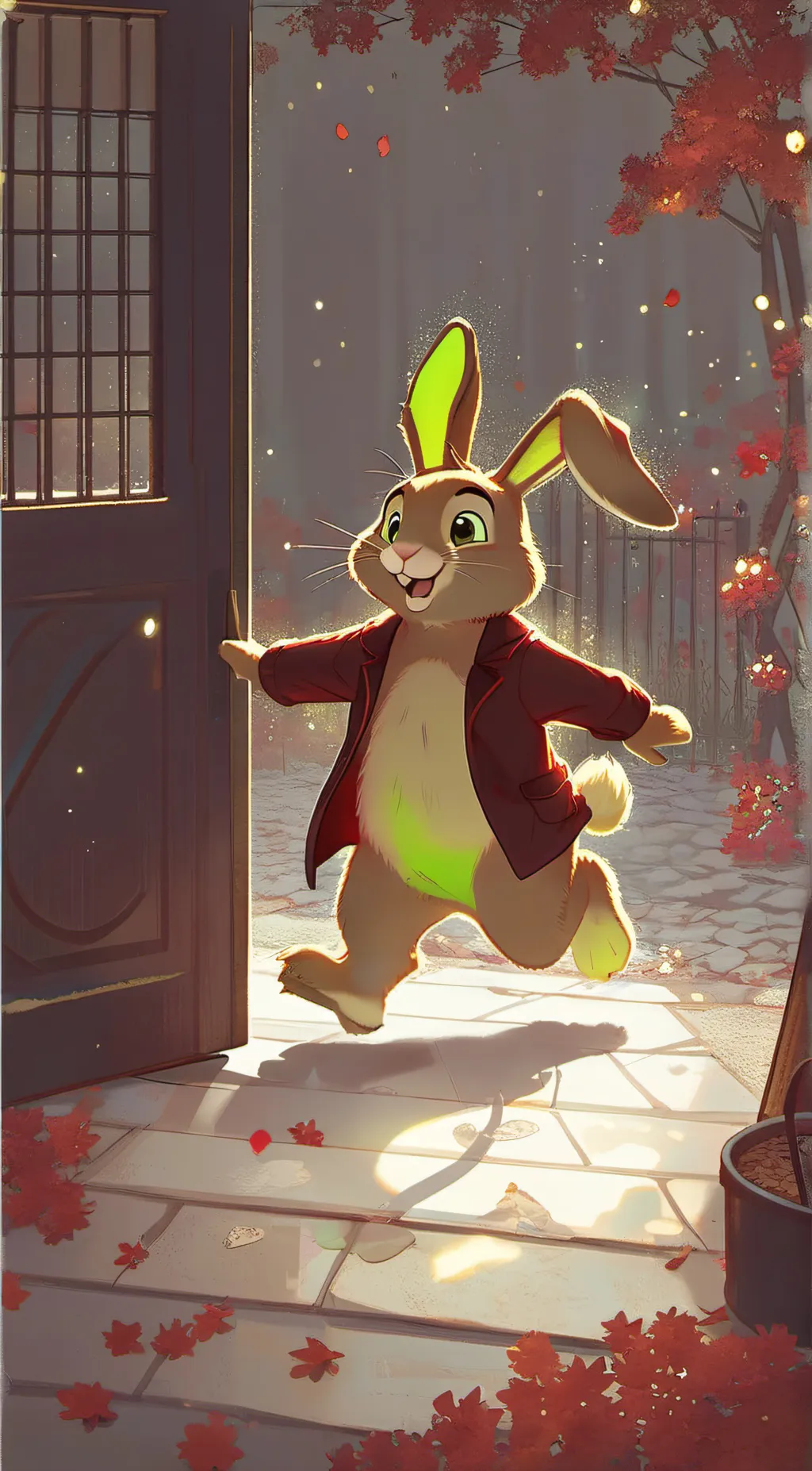 ai character: hoppy hopscotch  background