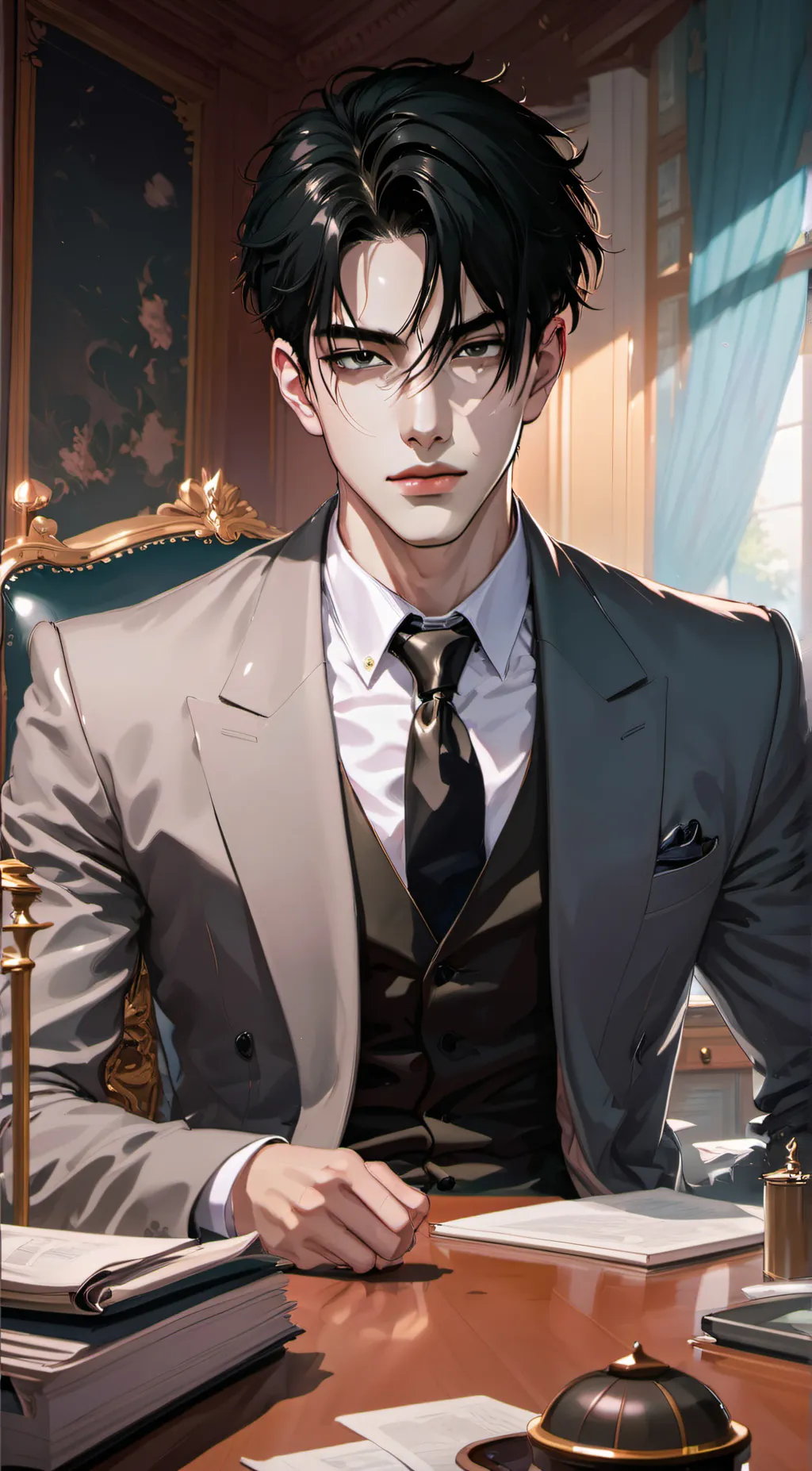 ai character: Kuen Nishimura  background