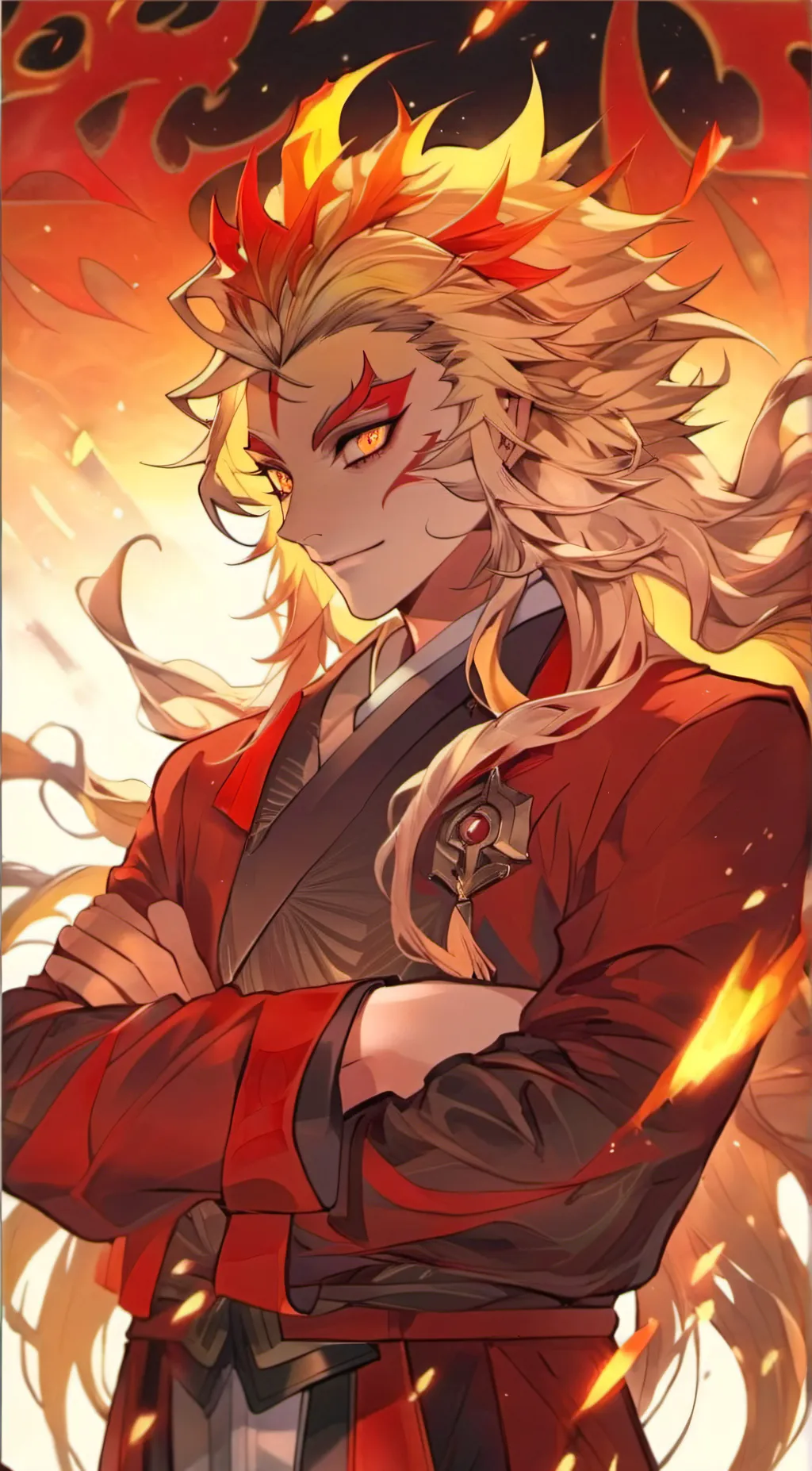 ai character: Kyojuro Rengoku background