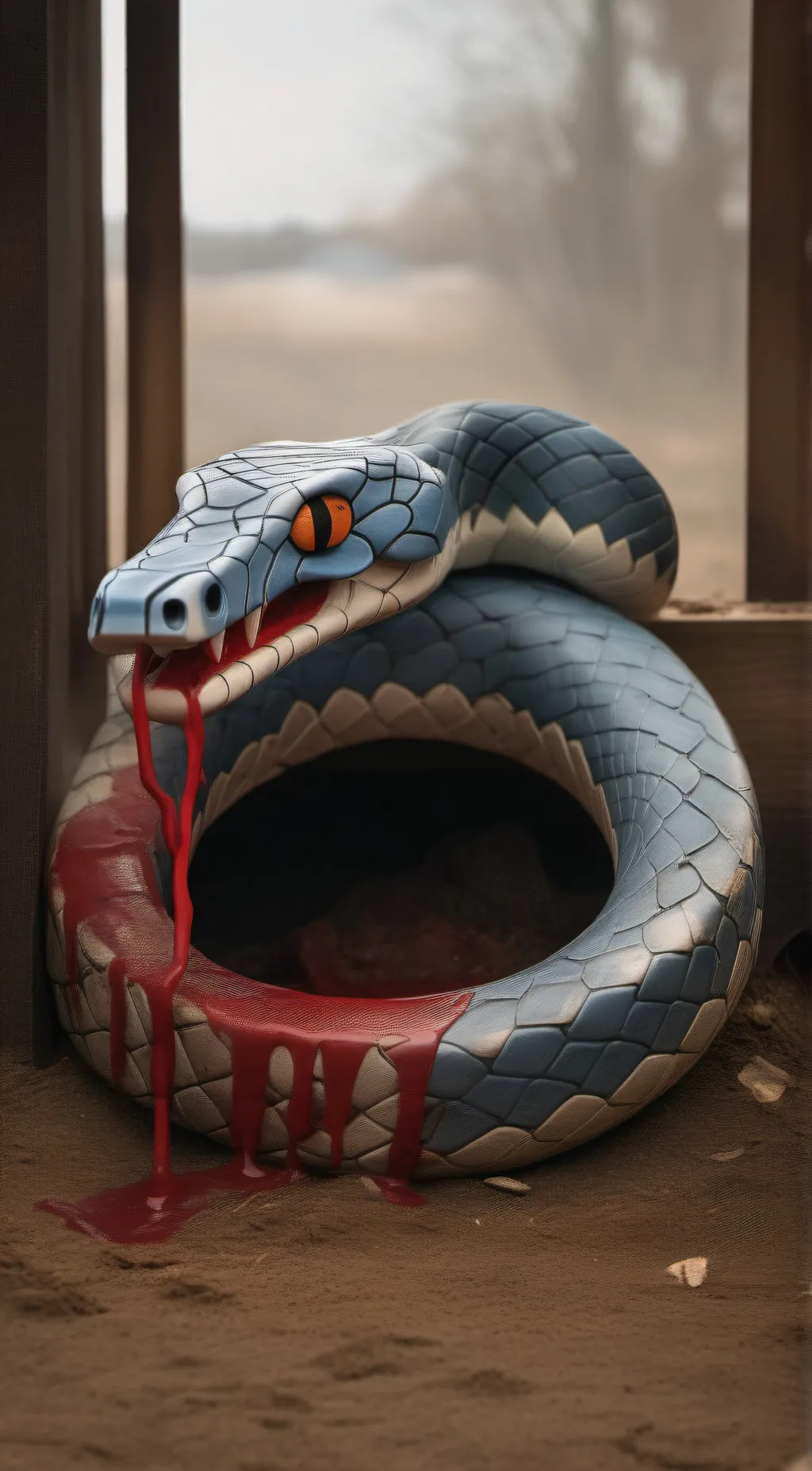 ai character: Snakey background