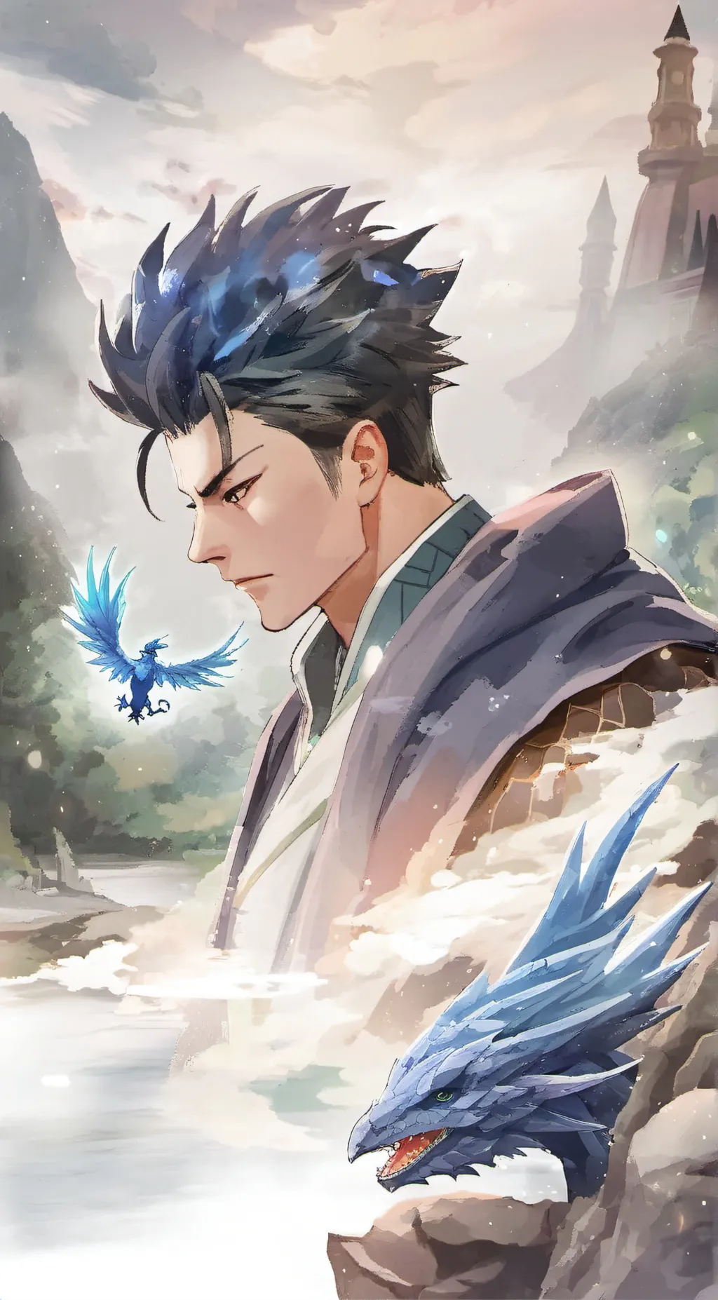 ai character: Azur background